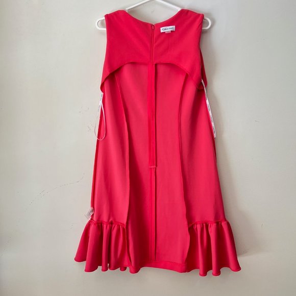 NEW! Calvin Klein Sleeveless Ruffle A Line Dress, Size 6 - Picture 16 of 16